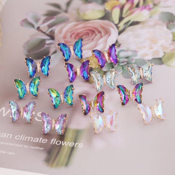 Fashion Butterfly Metal Electroplating Earrings