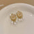 Baroque Flower Flower Metal Electroplating Earrings