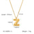 IG Style Letter Number Text Stainless Steel Electroplating Necklaces