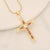 Cross Copper Zircon Inlay Pendants