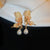 Luxurious Butterfly Geometric Chinese Zodiac Animal Copper Oil Dripping Earrings