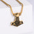 Retro Men Vintage Leopard Print Metal Skull Retro Geometric Vintage Wave Stainless Steel Polishing Pendants