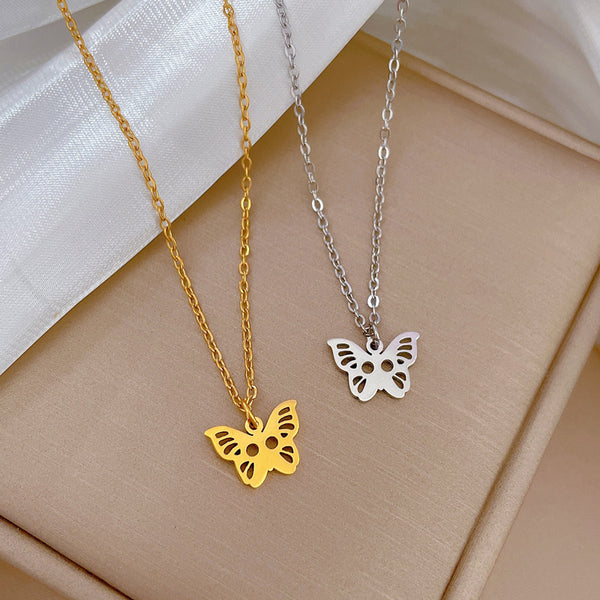 Women Fashion Geometric Titanium Steel Electroplating Necklaces