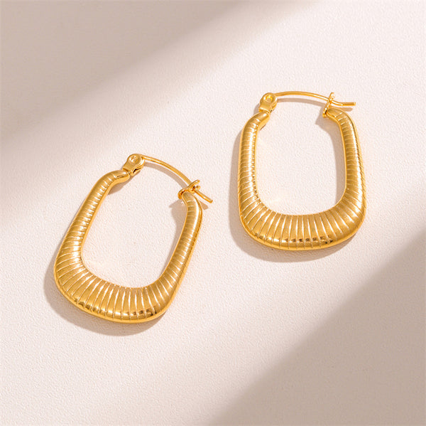 Minimalist Geometric Stainless Steel Polishing Earrings