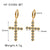 IG Style Cross Geometric Stainless Steel Electroplating Earrings