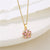 Women Minimalist Geometric Metal Flower Stainless Steel Electroplating Necklaces