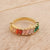 Women Geometric Metal Rainbow Geometric Gold Plating Rings