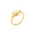 Women Heart Stainless Steel 18K Gold Plated Rings