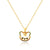 Rabbit Cattle Chinese Zodiac Animal Zircon Diamond Inlay Necklaces