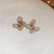 Luxurious Butterfly Geometric Chinese Zodiac Animal Copper Oil Dripping Earrings