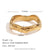 Vintage Fashion Retro Quadrilateral Circle Geometric Stainless Steel 18K Gold Plated Rings