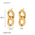 IG Style Tennis / Diamond Line Irregular Asymmetrical Twisted Circle Geometric U-Shape Stainless Steel Electroplating Earrings