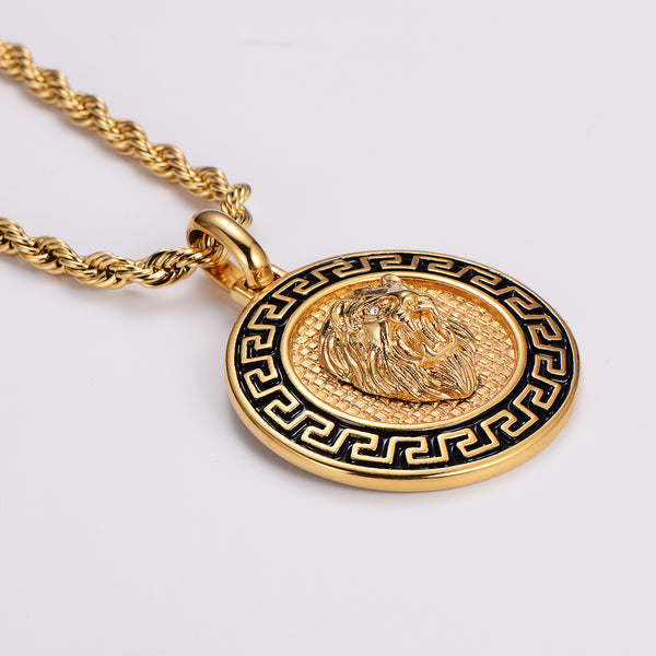 Hip Hop Zodiac Sign Chinese Zodiac Animal Stainless Steel PVD Plating Pendants