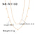 IG Style Rhombus Geometric Leaf Stainless Steel Electroplating Necklaces