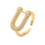 Women Irregular Geometric Copper Electroplating Rings