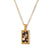 Fashion Quadrilateral Geometric Stainless Steel 18K Gold Plated Necklaces