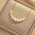 Moderate Luxury Round Geometric Artificial Pearl Electroplating Necklaces