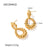 IG Style Twisted Geometric Stainless Steel 18K Gold Plated Earrings