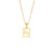 Fashion Quadrilateral Zodiac Sign Stainless Steel 18K Gold Plated Necklaces