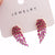 Women Feather Metal Copper Stud Earrings