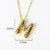 Letter Number Text Titanium Steel Necklaces