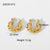 IG Style Twisted Stainless Steel 18K Gold Plated Earrings