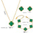 Moderate Luxury Quadrilateral Geometric Heart Titanium Steel 18K Gold Plated Necklaces