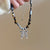 Modern Chinese East Asia Symbol Geometric Artificial Pearl Electroplating Necklaces