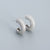 925 Sterling Silver Fashion Round Geometric Silver Diamond Inlay Earrings