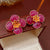 Luxurious Flower Geometric Flower Alloy Electroplating Earrings