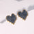 Cute Heart Stainless Steel Electroplating Stud Earrings