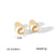 IG Style Pearl Letter Number Text Geometric Stainless Steel Electroplating Earrings