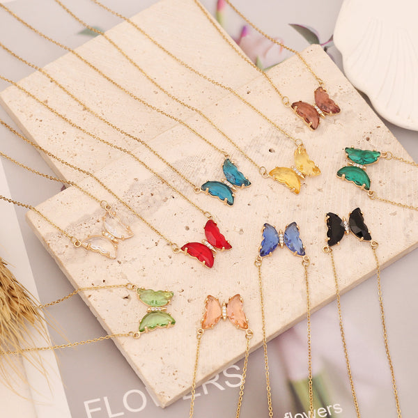 Women Butterfly Copper Electroplating Pendants