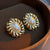 Mid-century Modern Circle Geometric Copper Electroplating Earrings