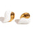 Fashion Heart Stainless Steel 18K Gold Plated Stud Earrings