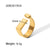 Women IG Style Circle Geometric Stainless Steel 18K Gold Plated Rings