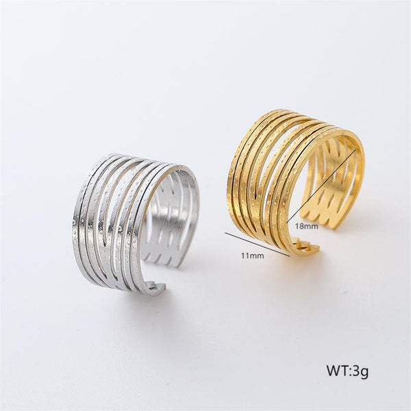 Retro Unisex Vintage Geometric Retro Vintage Geometric Stainless Steel Electroplating Rings