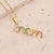 Women Letter Copper Zircon Inlay Pendants