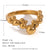 Fashion Circle Geometric Stainless Steel 18K Gold Plated Rings