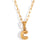 Minimalist Letter Geometric Stainless Steel 18K Gold Plated Necklaces