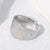 Women Minimalist Stripe Ellipse Leaf Stainless Steel Rings