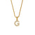 Fashion Round Number Text Letter Stainless Steel 18K Gold Plated Necklaces