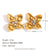 Fashion Flower Geometric Stainless Steel Electroplating Earrings