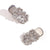 Fashion Flower Geometric Stainless Steel 18K Gold Plated Stud Earrings