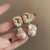 Luxurious Quadrilateral Round Ellipse Leaf Rhombus Animal Bowknot Text Letter Geometric Number Droplet Flower Chinese Zodiac Artificial Pearl Oil Dripping Earrings