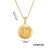 Fashion Zodiac Sign Letter Text Number Titanium Steel 18K Gold Plated Necklaces