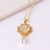 Women Chain Heart Flower Copper Electroplating Necklaces