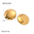 IG Style Round Geometric Stainless Steel 18K Gold Plated Earrings