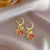 Fashion Dragon Chinese Zodiac Animal Zircon Electroplating Earrings