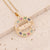 Retro Vintage Heart Copper Zircon Inlay Pendants